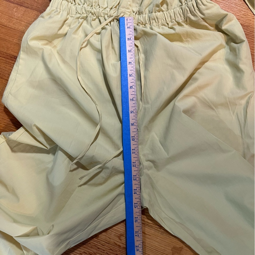Zara Pale Yellow Long Sleeve Drawstring Jumpsuit - Picture 9 of 10